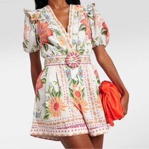 Farm Rio Off White Bloom Garden Romper